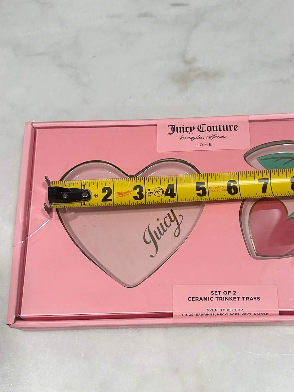 JUICY COUTURE CERAMIC TRINKET TRAYS 2 Piece set NIB SEALED